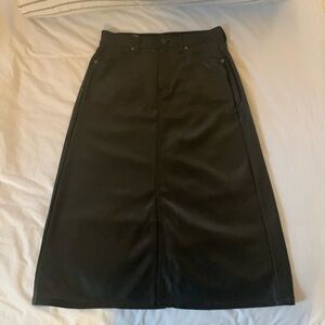 Gap Vegan leather midi skirt